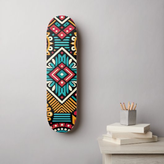 Africana Vibrance Essence Skateboard (Wandkunst)