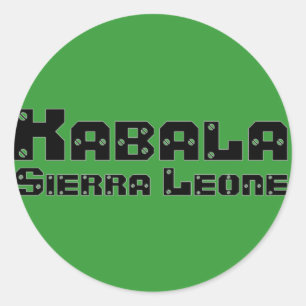Africankoko Custom Kabala, Sierra Leone Runder Aufkleber