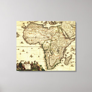 AfricaPanoramic MapAfrica 2 Leinwanddruck