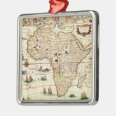 AfricaPanoramic MapAfrica 2 Silbernes Ornament (Links)
