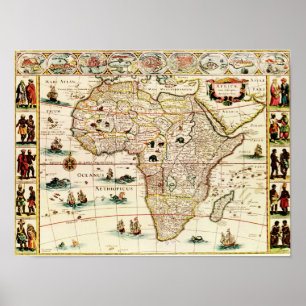 AfricaPanoramic MapAfrica Poster
