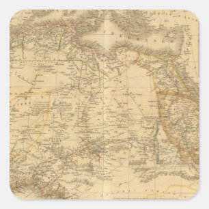 Afrika 14 quadratischer aufkleber