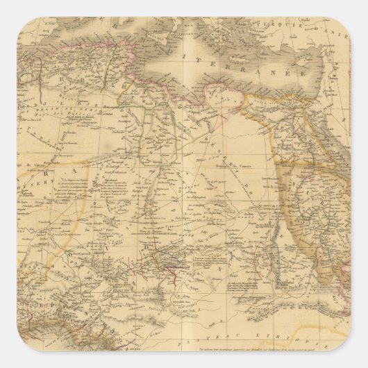 Afrika 14 quadratischer aufkleber (Vorderseite)