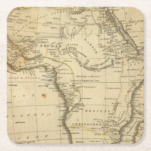 Afrika 17 rechteckiger pappuntersetzer (Vorderseite)