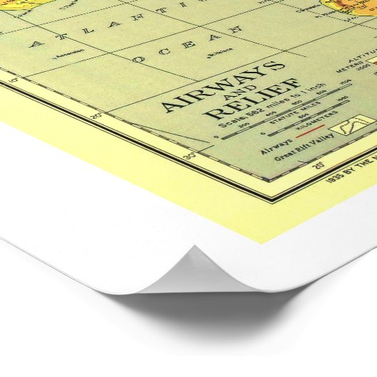 " Afrika: 1935 Detaillierte MAP ... Poster (Ecke)