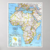 " Afrika: 1990 Detaillierte Länder MAP ... Poster (Vorne)