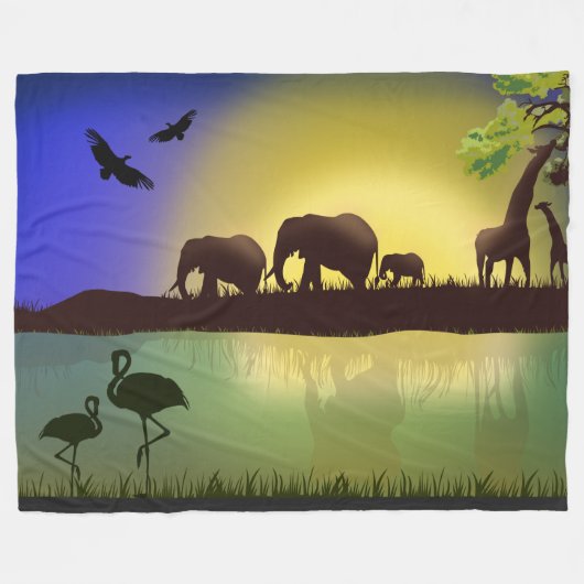 Afrika 1 fleecedecke (Vorderseite (Horizontal))