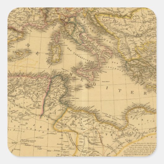Afrika 20 quadratischer aufkleber (Vorderseite)