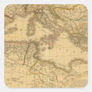 Afrika 20 quadratischer aufkleber