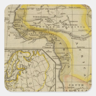 Afrika 27 quadratischer aufkleber