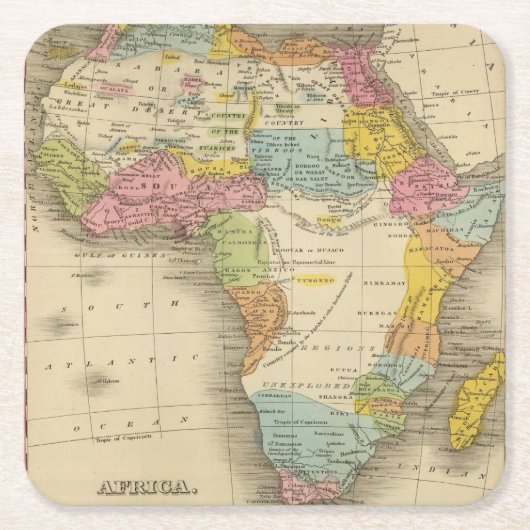 Afrika 27 rechteckiger pappuntersetzer (Vorderseite)