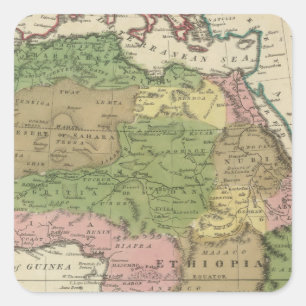 Afrika 2 quadratischer aufkleber