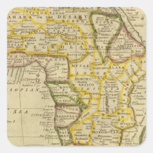 Afrika 34 quadratischer aufkleber