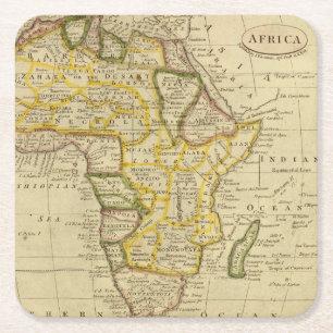 Afrika 34 rechteckiger pappuntersetzer