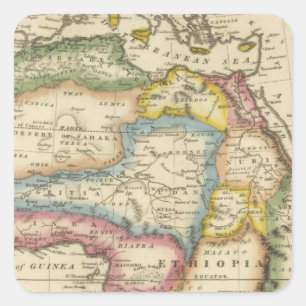 Afrika 36 quadratischer aufkleber