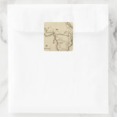 Afrika 5 quadratischer aufkleber (Tasche)
