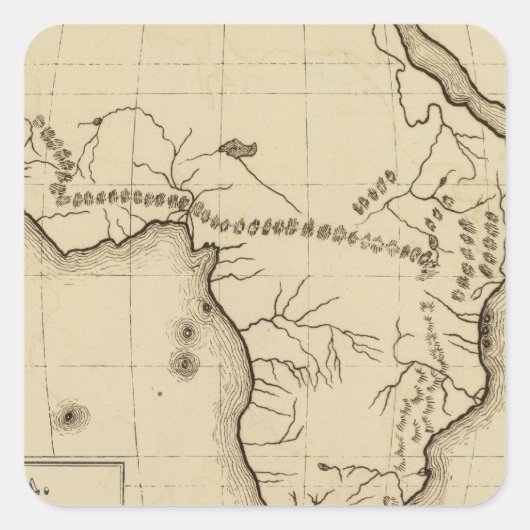 Afrika 5 quadratischer aufkleber (Vorderseite)