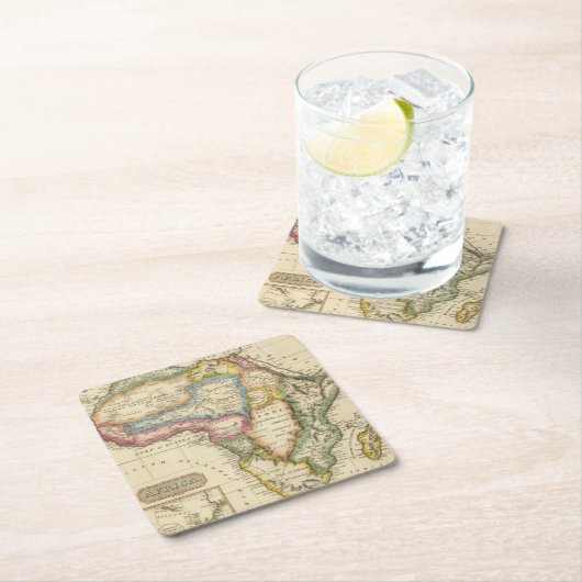 Afrika 6 rechteckiger pappuntersetzer (Vor Ort)