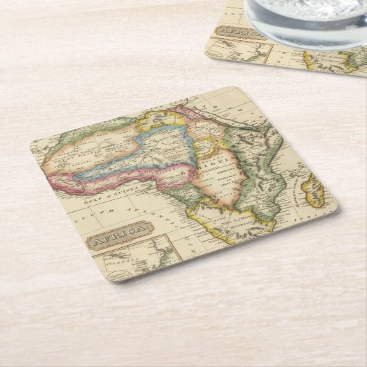 Afrika 6 rechteckiger pappuntersetzer (angewinkelt)