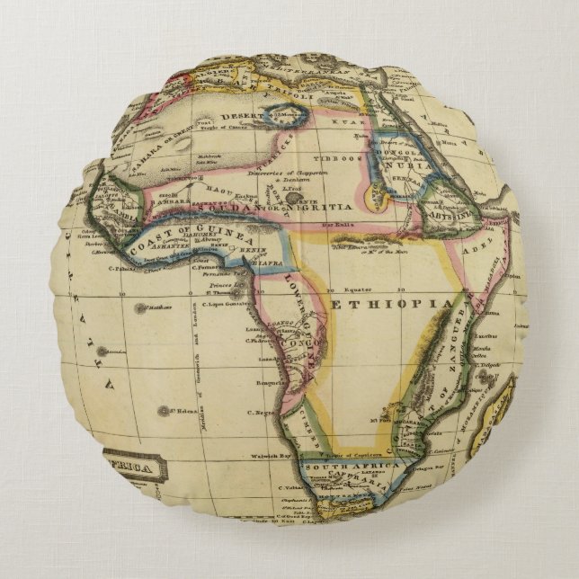 Afrika 7 rundes kissen (Vorderseite)