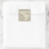 Afrika 8 quadratischer aufkleber (Tasche)