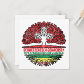 Afrika Afrikanisch Schweizer Schweiz Baum Wurzel Karte (Vorderseite/Rückseite Beispiel)
