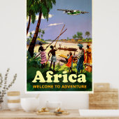 Afrika, afrikanischer Stamm mit Blick auf kommende Poster (Küche)