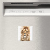 Afrika-Afrikanisches Tier-Löwe - Nah-up-Auge Magnet (In Situ (Geschirrspüler))