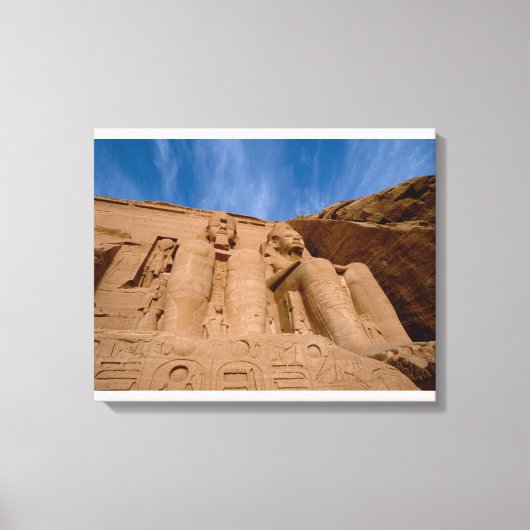Afrika, Ägypten, Abu Simbel, Ramses II und Leinwanddruck (Vorderseite)