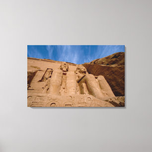Afrika, Ägypten, Abu Simbel, Ramses II. und Leinwanddruck
