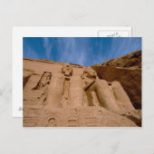 Afrika, Ägypten, Abu Simbel, Ramses II und Postkarte (Vorne/Hinten)
