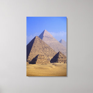 Afrika, Ägypten, Kairo, Gizeh. Große Pyramiden Leinwanddruck