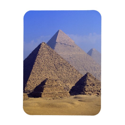 Afrika, Ägypten, Kairo, Gizeh. Große Pyramiden Magnet (Vertikal)