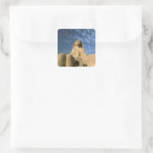 Afrika, Ägypten, Kairo, Gizeh-Plateau. Sphinx Quadratischer Aufkleber (Tasche)