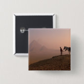 Afrika, Ägypten, Kairo, Gizeh, Pyramiden aus Gizeh Button (Vorne & Hinten)