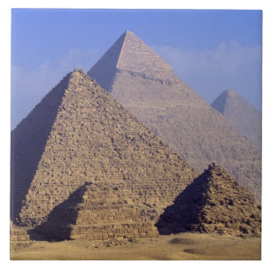 Afrika, Ägypten, Kairo, Gizeh. Pyramiden Fliese