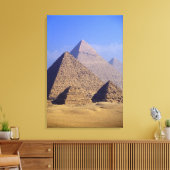 Afrika, Ägypten, Kairo, Gizeh. Pyramiden Leinwanddruck (Insitu (Wohnzimmer))