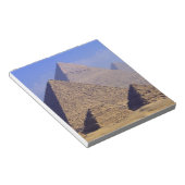 Afrika, Ägypten, Kairo, Gizeh. Pyramiden Notizblock (angewinkelt)