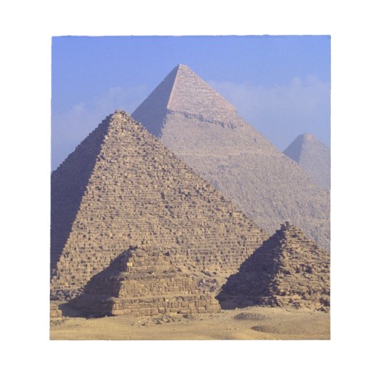 Afrika, Ägypten, Kairo, Gizeh. Pyramiden Notizblock (Vorderseite)