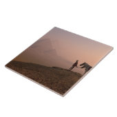 Afrika, Ägypten, Kairo, Gizeh, Pyramiden von Gizeh Fliese (Seite)