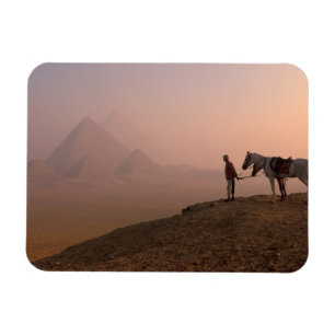 Afrika, Ägypten, Kairo, Gizeh, Pyramiden von Gizeh Magnet
