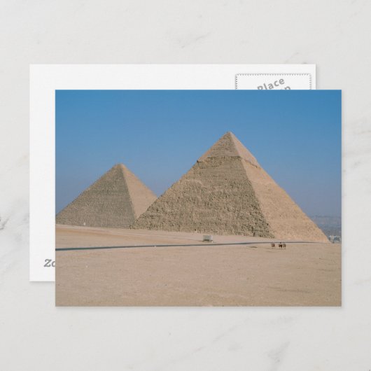 Afrika - Ägypten - Kairo - Große Pyramiden von Giz Postkarte (Vorne/Hinten)