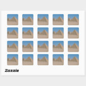 Afrika - Ägypten - Kairo - Große Pyramiden von Giz Quadratischer Aufkleber (Blatt)