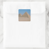 Afrika - Ägypten - Kairo - Große Pyramiden von Giz Quadratischer Aufkleber (Tasche)