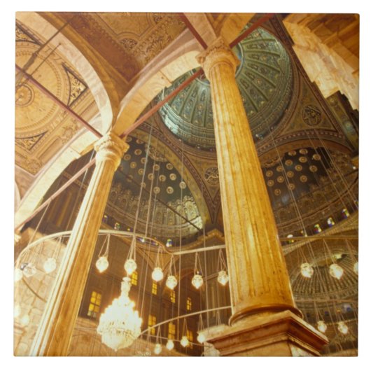 AFRIKA, Ägypten, Kairo, Mohammed Ali Moschee Fliese (Vorderseite)