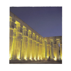 Afrika, Ägypten, Luxor. Sonnenhof von Amenhotep Notizblock