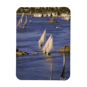 Afrika, Ägypten, Oberägypten, Assuan. Feluccas Magnet