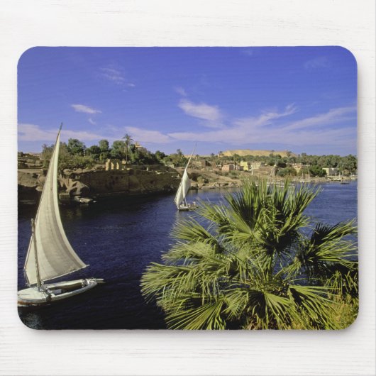 Afrika, Ägypten, Oberägypten, Assuan. Feluke 2 Mousepad (Vorne)