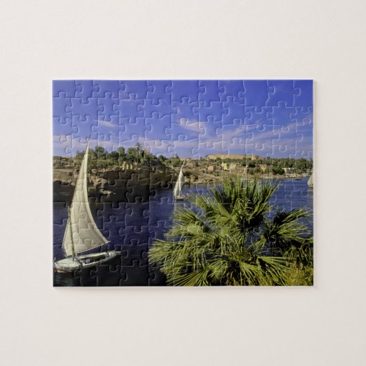 Afrika, Ägypten, Oberägypten, Assuan. Feluke 2 Puzzle (Horizontal)
