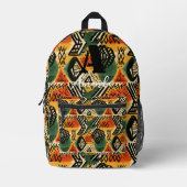 Afrika Amhara Äthiopien Geometrisches ethnisches M Bedruckter Rucksack (Vorderseite)